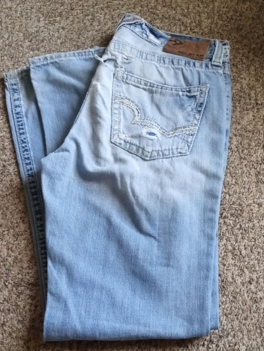 Men's Big Star (Pioneer) Light Blue Jeans - Boot Cut Fit
